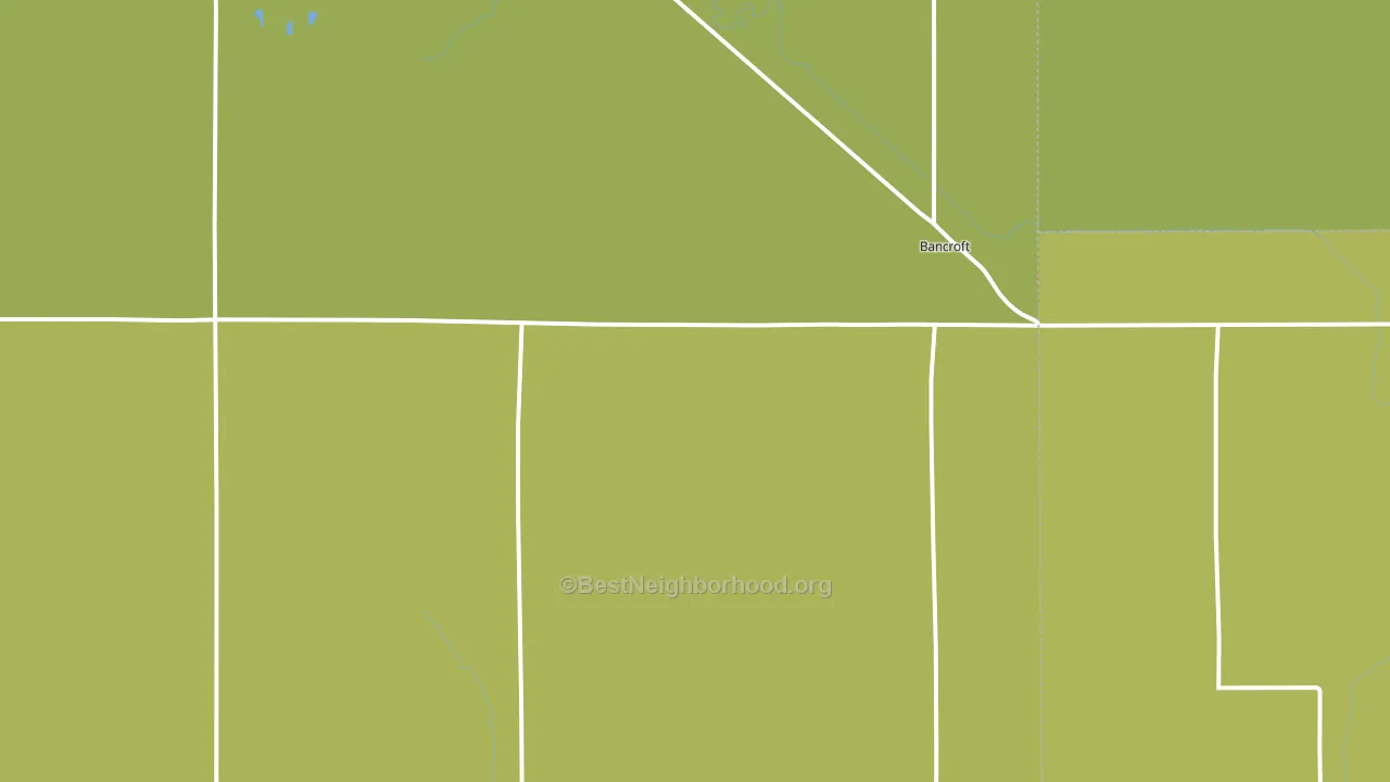 Bancroft, NE block-group voter-turnout map