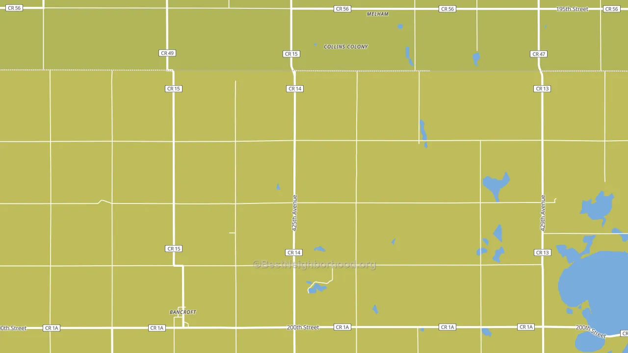 Bancroft, SD block-group voter-turnout map
