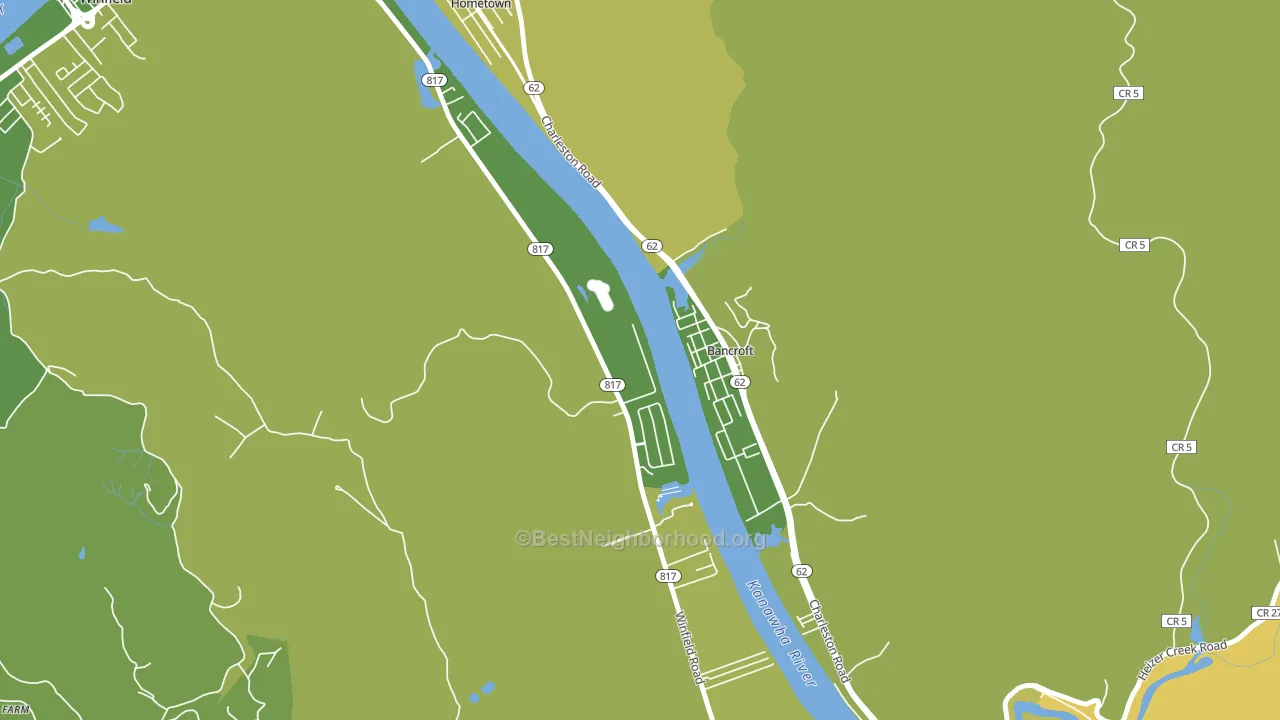 Bancroft, WV block-group voter-turnout map