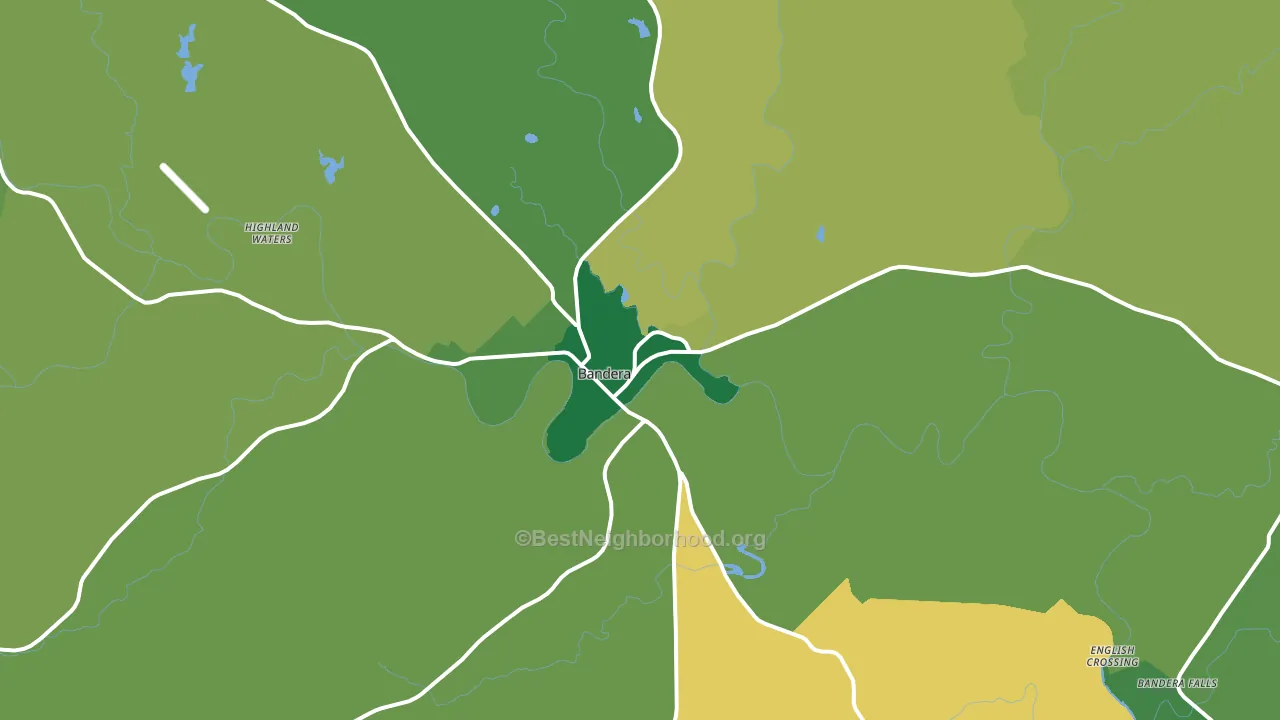 Bandera, TX block-group voter-turnout map