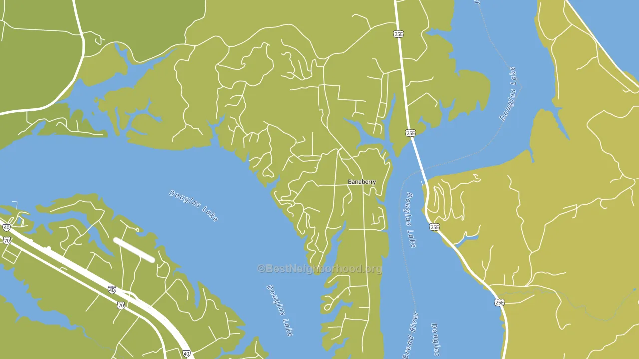 Baneberry, TN block-group voter-turnout map