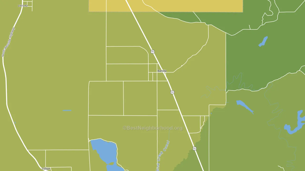 Banida, ID block-group voter-turnout map