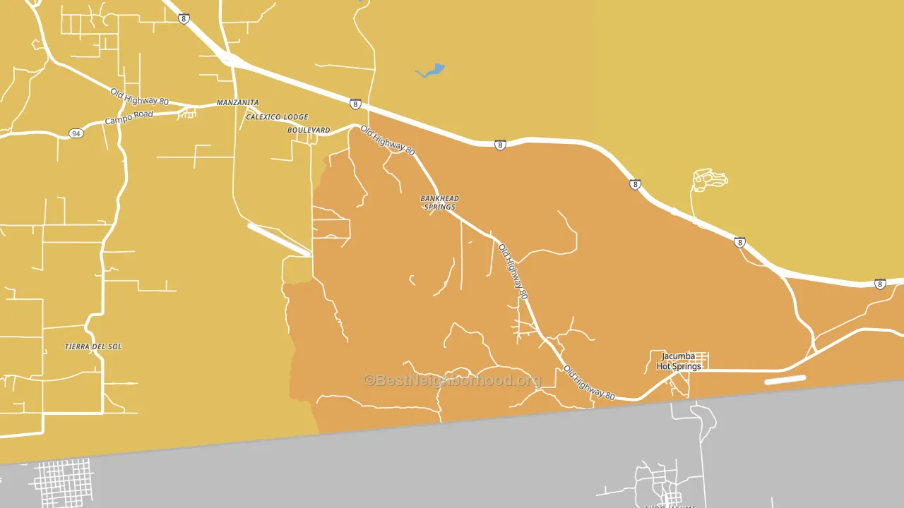 Bankhead Springs, CA block-group voter-turnout map