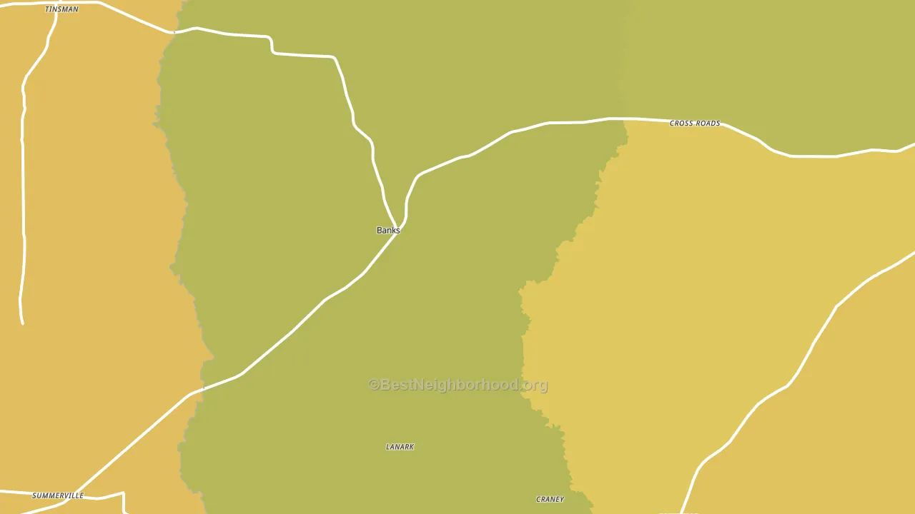 Banks, AR block-group voter-turnout map