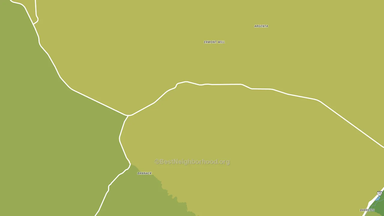 Bannack, MT block-group voter-turnout map