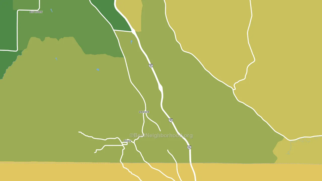 Banner, WY block-group voter-turnout map