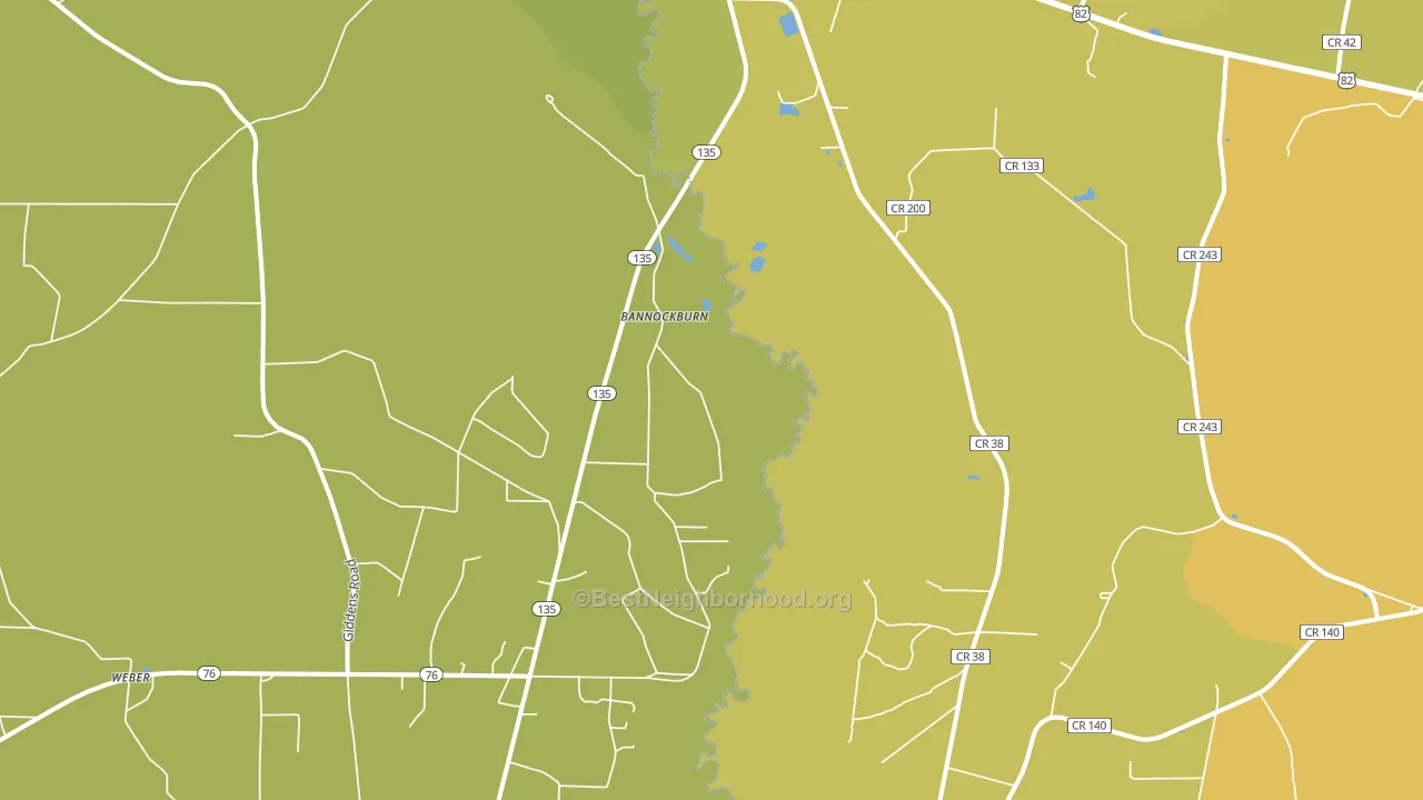 Bannockburn, GA block-group voter-turnout map