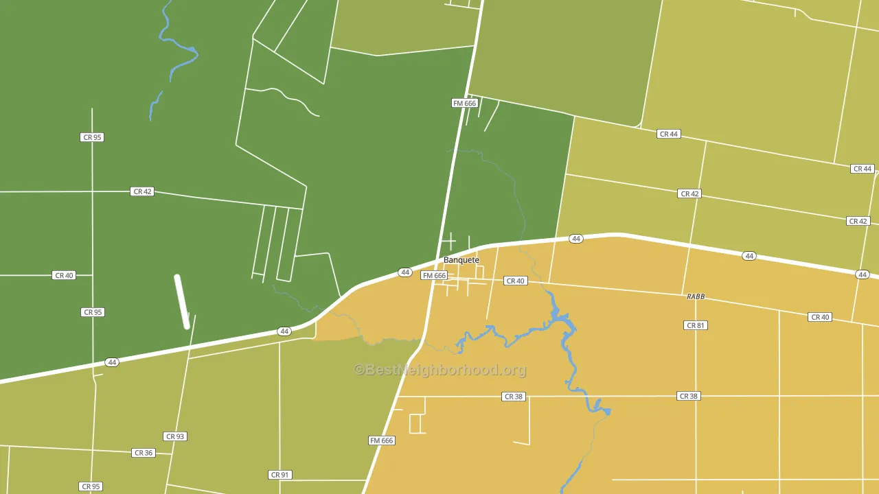 Banquete, TX block-group voter-turnout map
