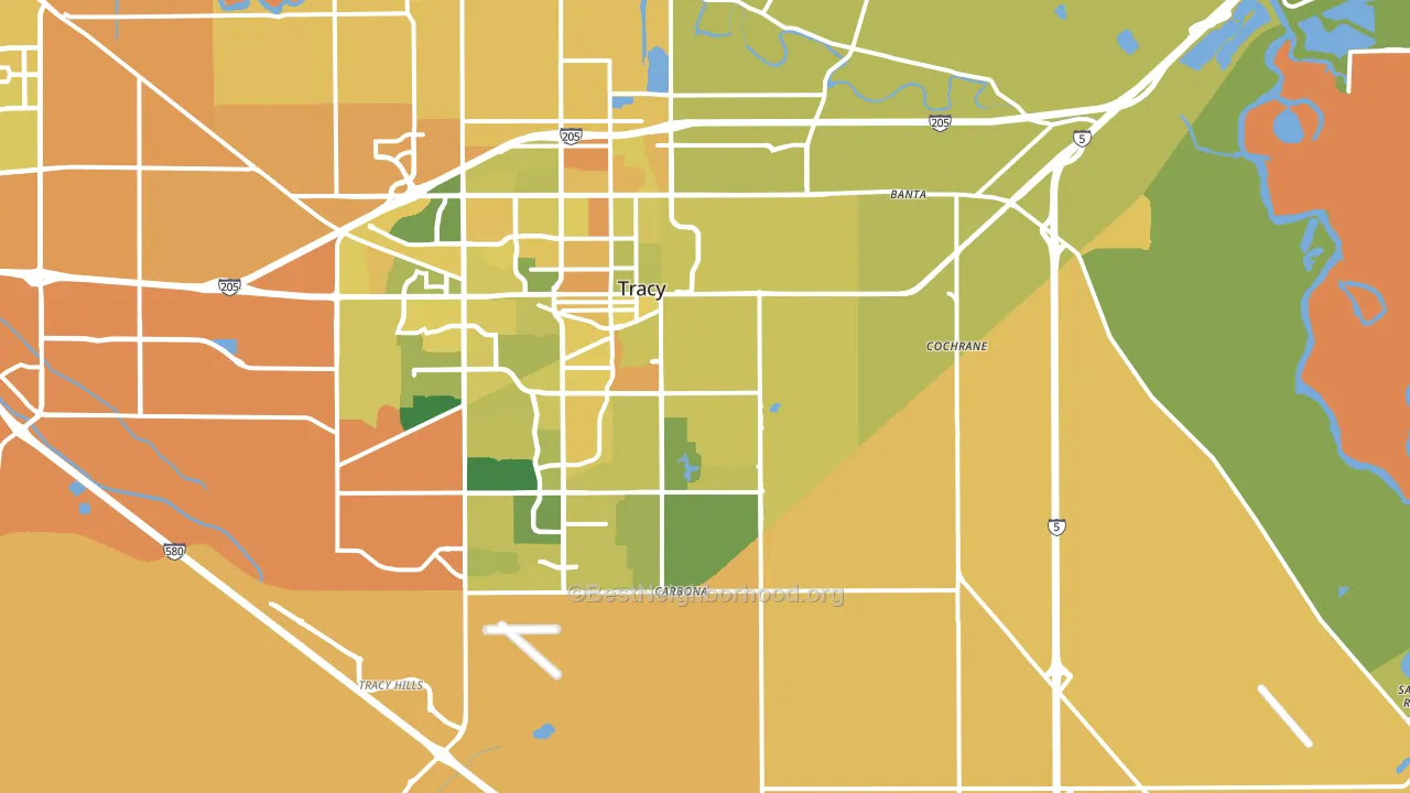 Banta, CA block-group voter-turnout map