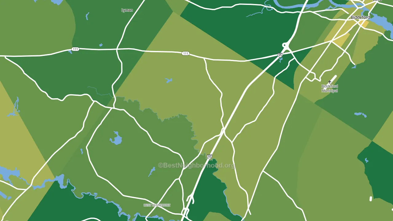 Bar Mills, ME block-group voter-turnout map
