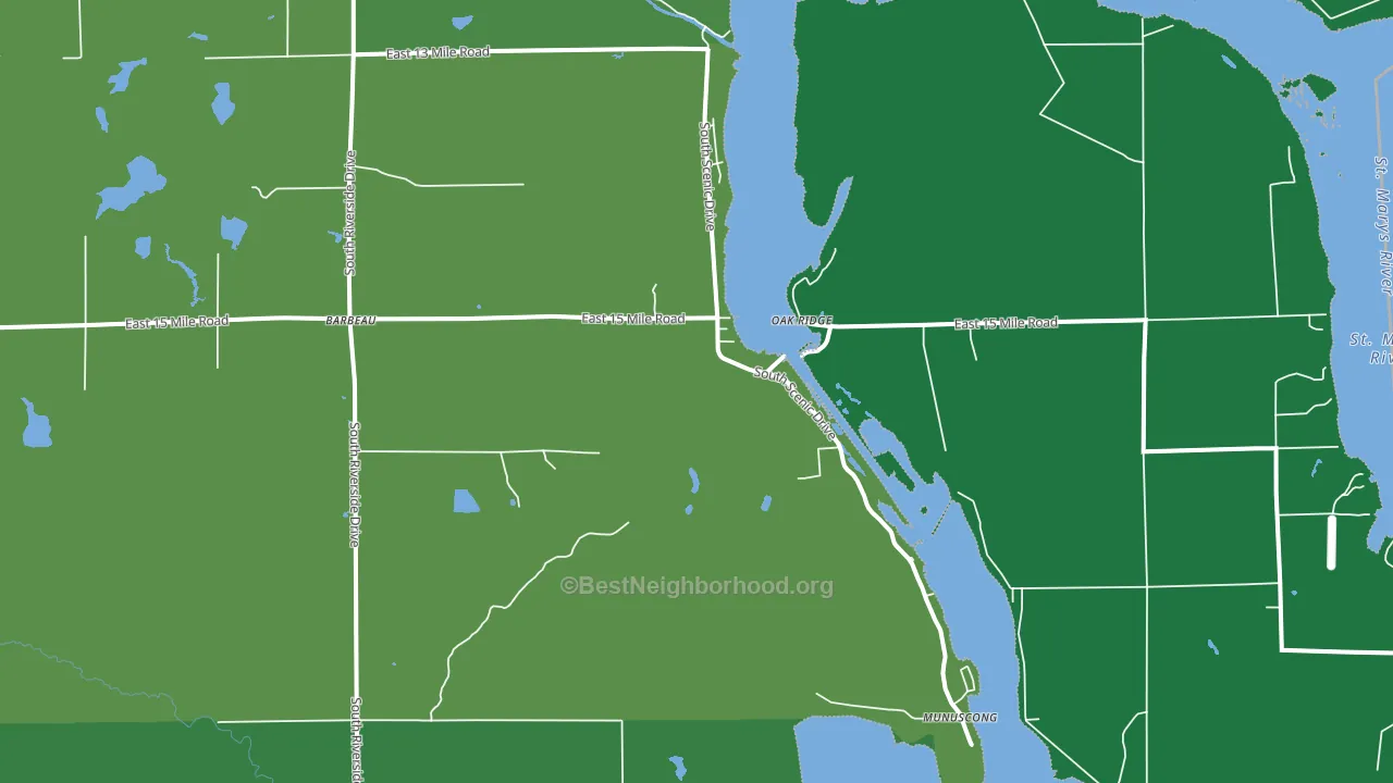 Barbeau, MI block-group voter-turnout map