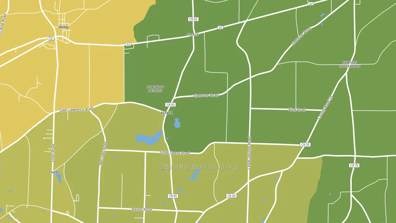 Barber, AL block-group voter-turnout map