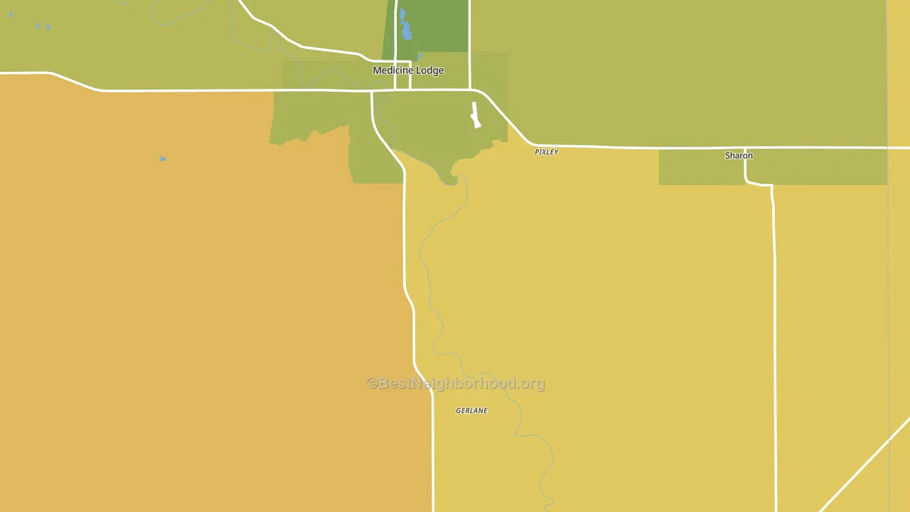 Barber County, KS block-group voter-turnout map