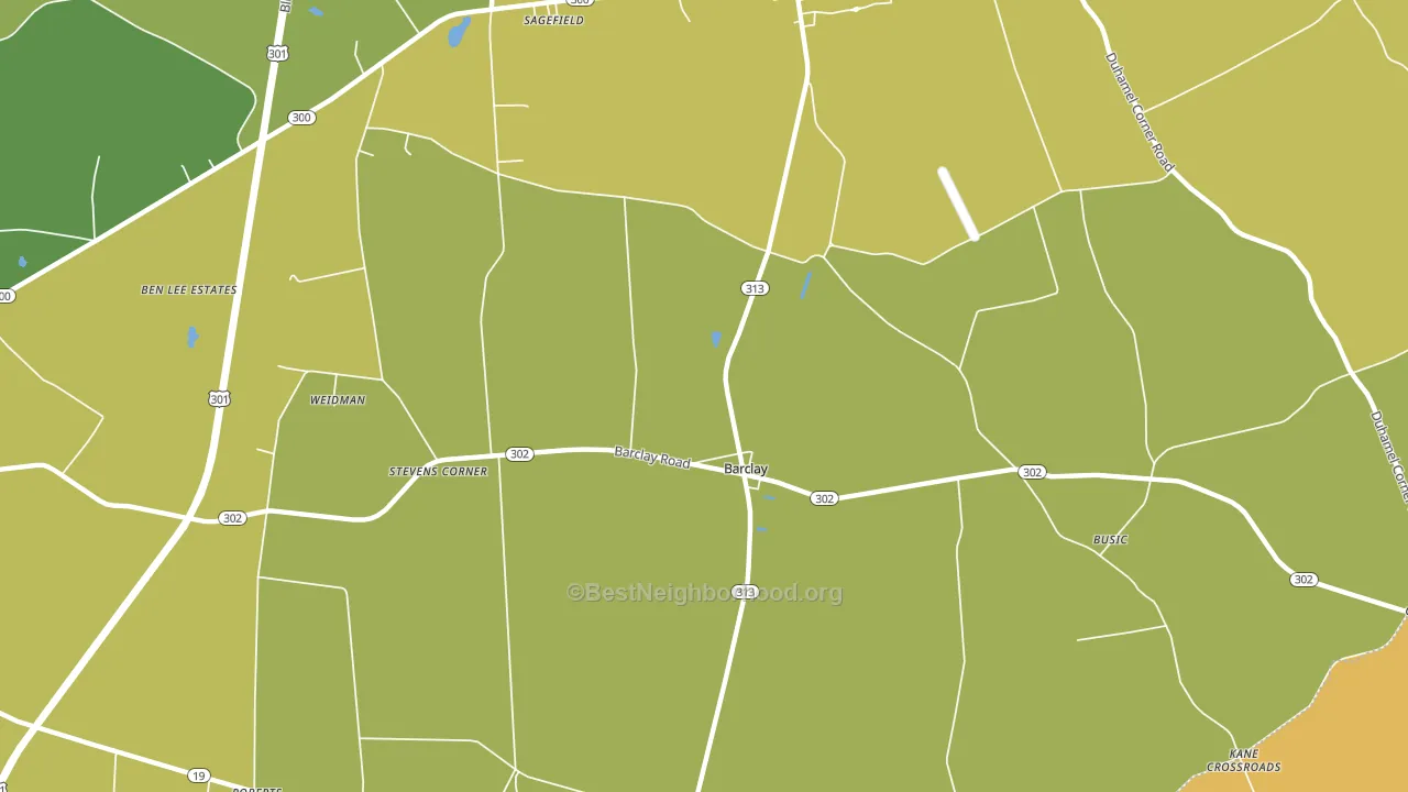 Barclay, MD block-group voter-turnout map