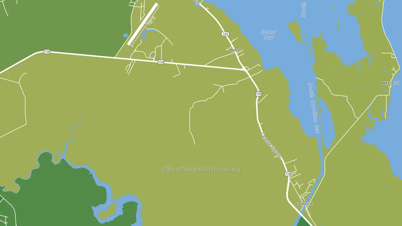 Barco, NC block-group voter-turnout map