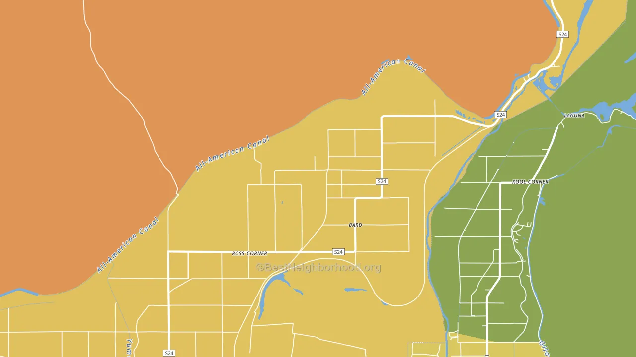 Bard, CA block-group voter-turnout map