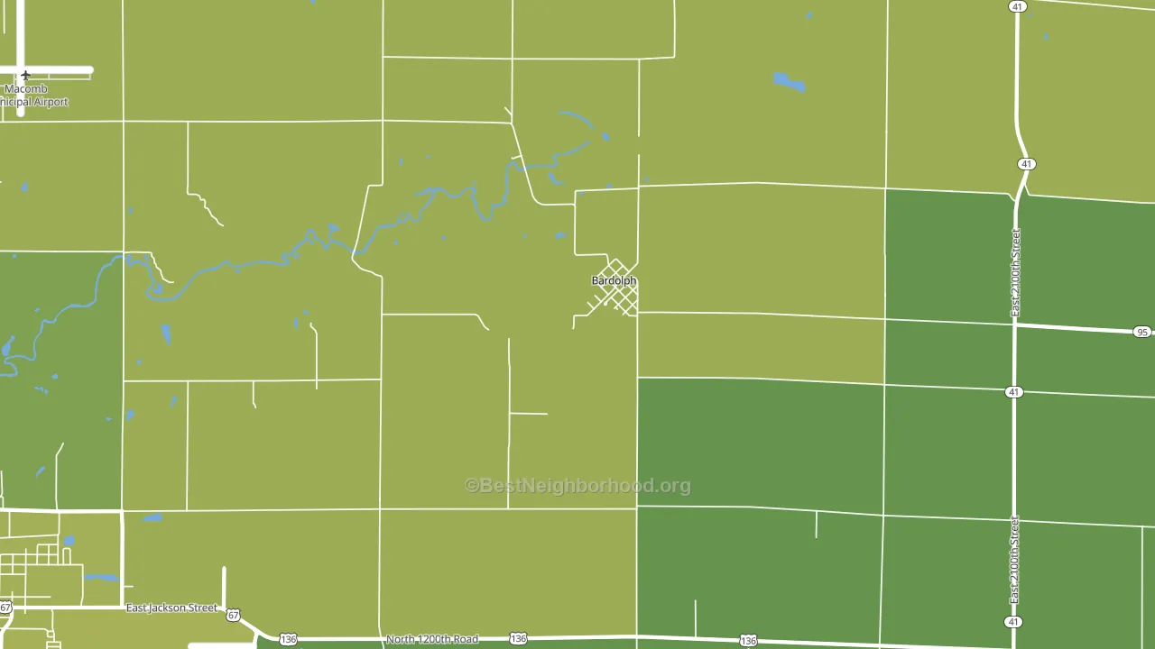 Bardolph, IL block-group voter-turnout map
