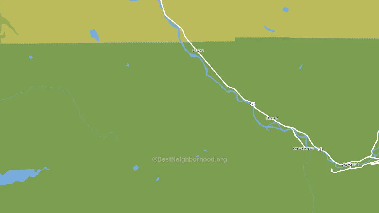 Baring, WA block-group voter-turnout map