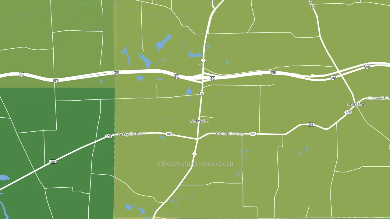 Barkeyville, PA block-group voter-turnout map