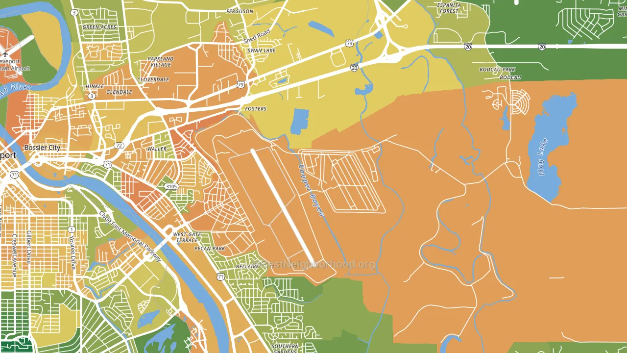 Barksdale Afb, LA block-group voter-turnout map