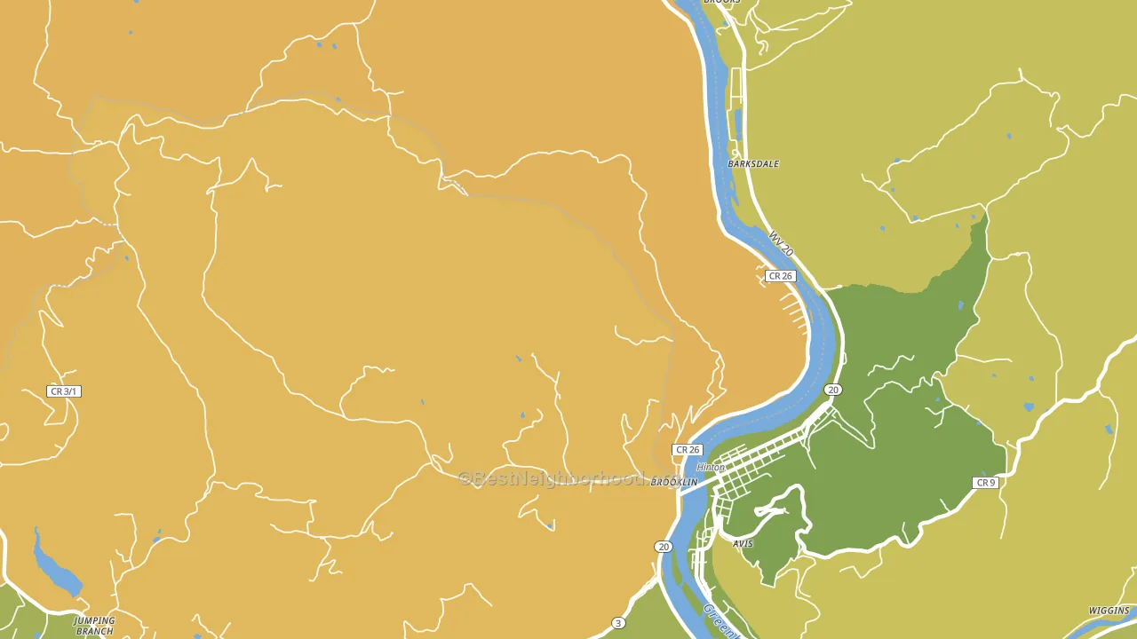 Barksdale, WV block-group voter-turnout map