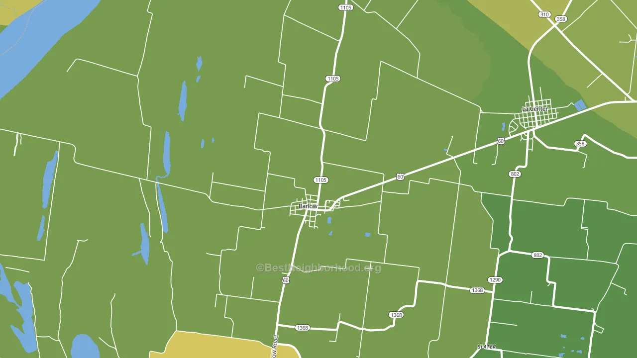 Barlow, KY block-group voter-turnout map