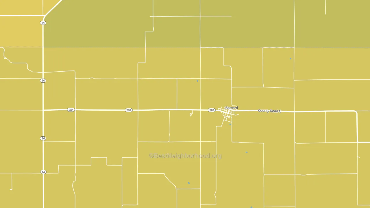 Barnard, KS block-group voter-turnout map