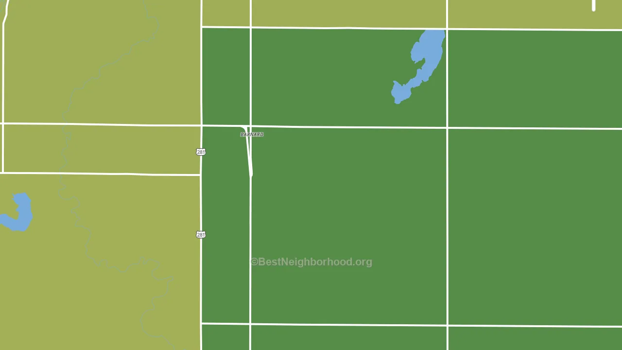Barnard, SD block-group voter-turnout map