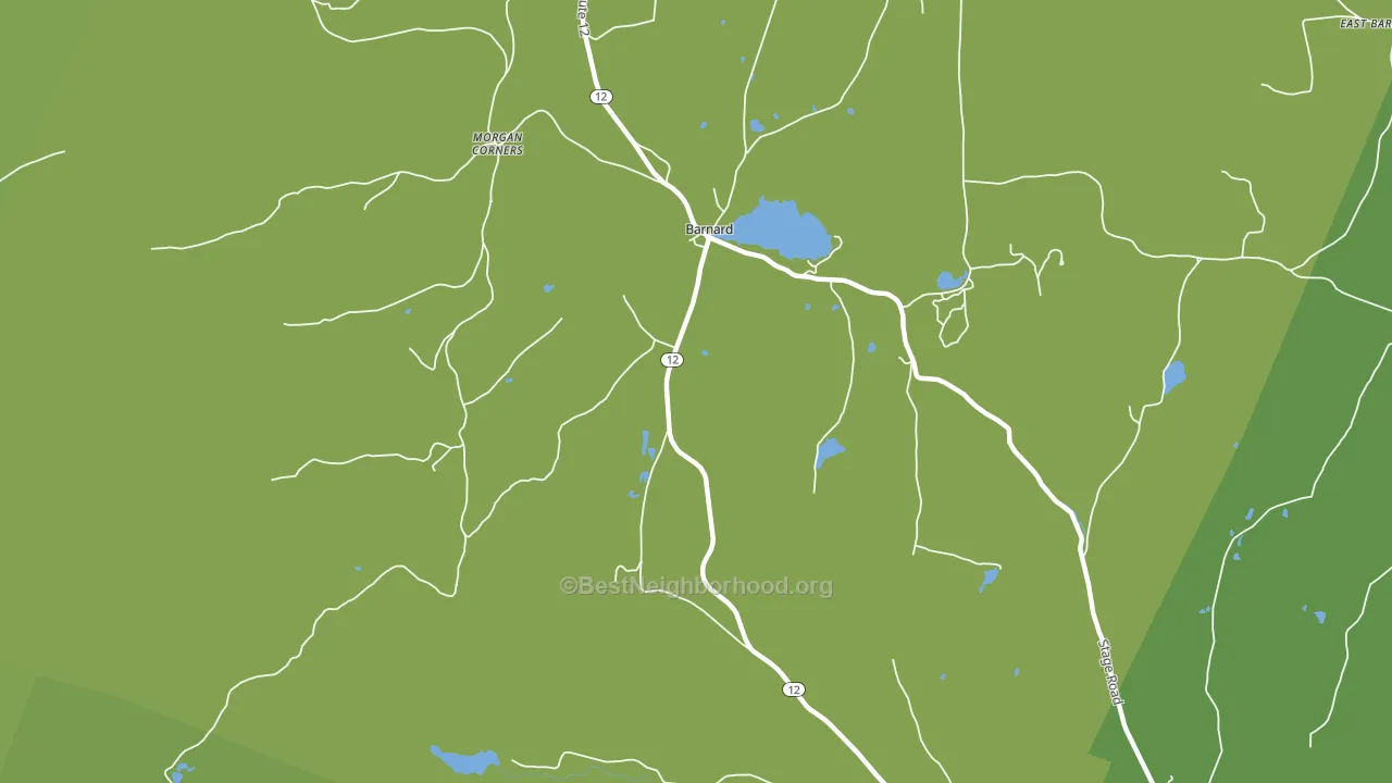 Barnard, VT block-group voter-turnout map