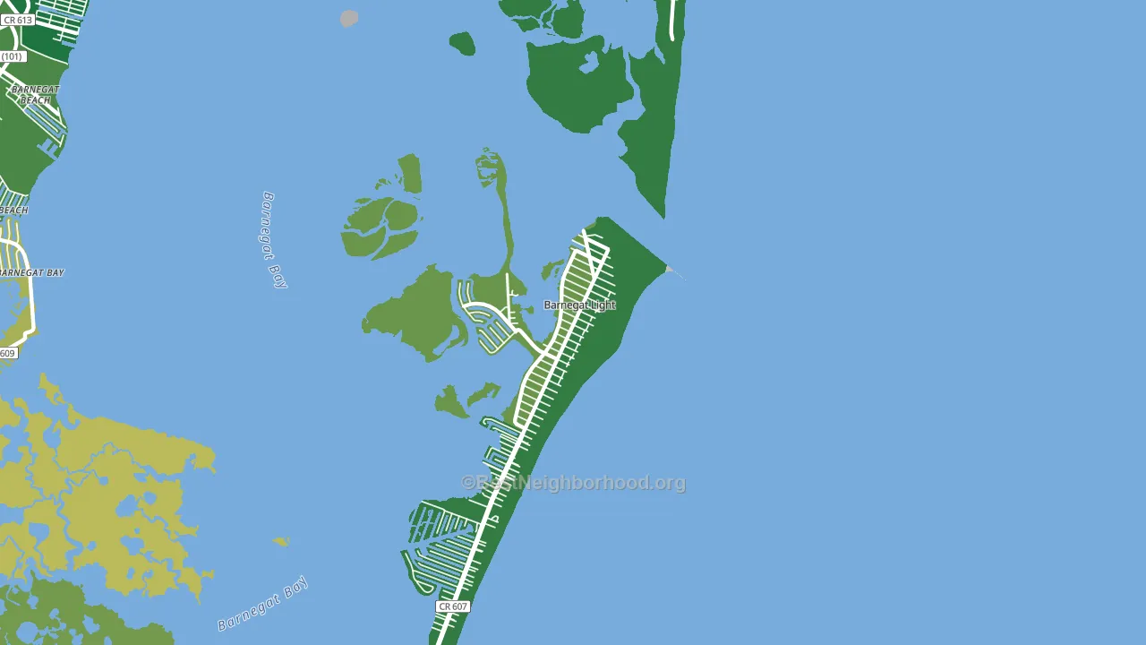 Barnegat Light, NJ block-group voter-turnout map