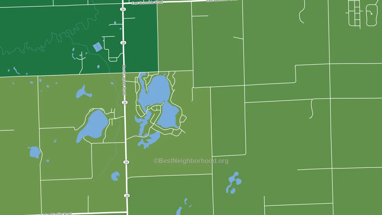 Barnes Lake-Millers Lake, MI block-group voter-turnout map