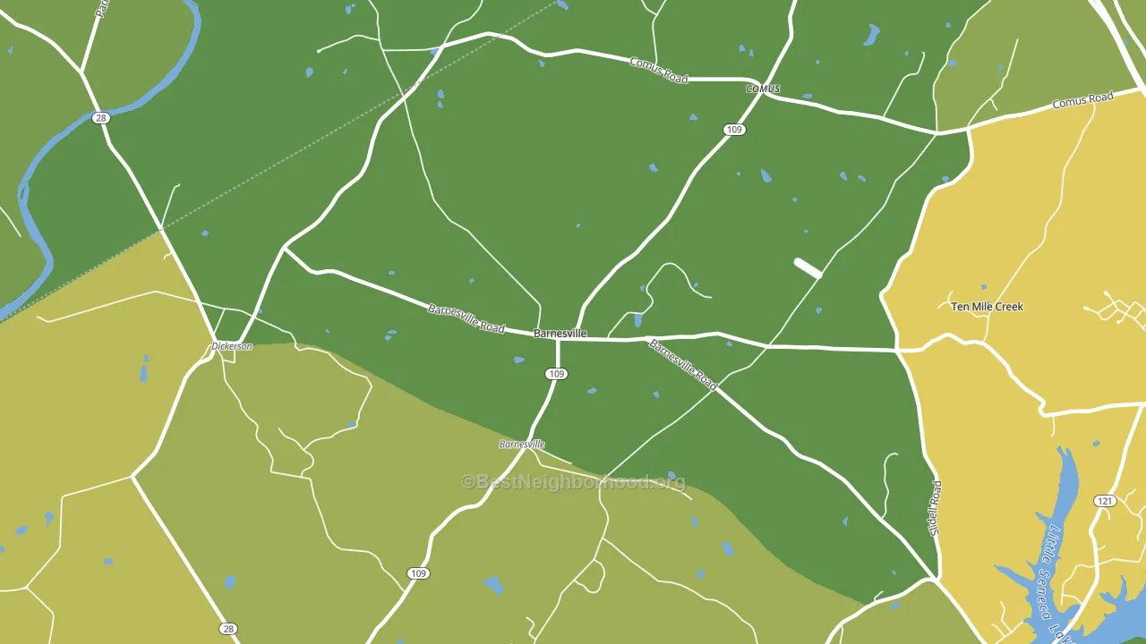 Barnesville, MD block-group voter-turnout map