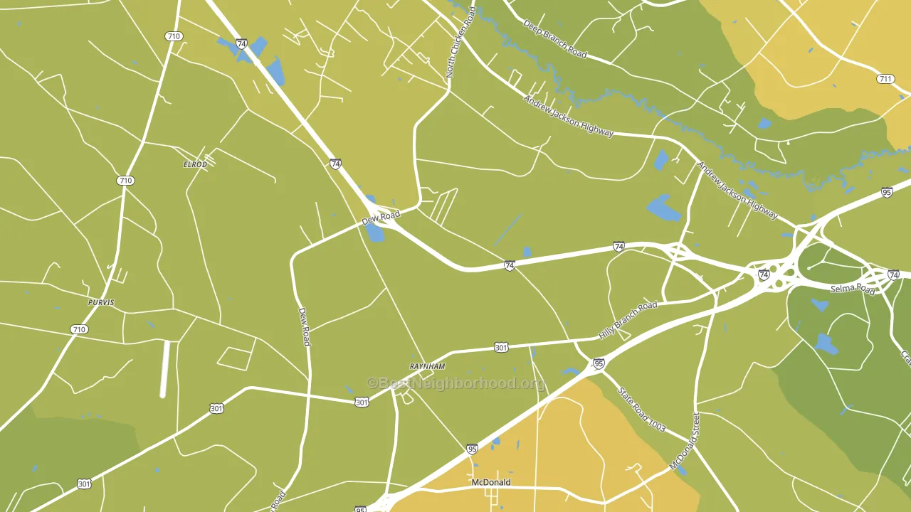Barnesville, NC block-group voter-turnout map
