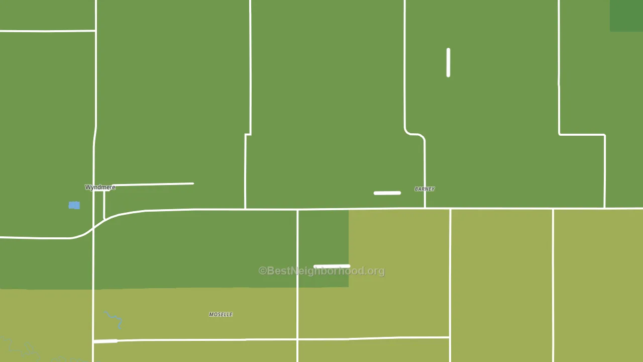 Barney, ND block-group voter-turnout map