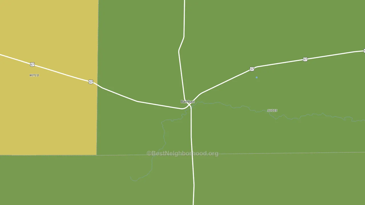 Barnhart, TX block-group voter-turnout map