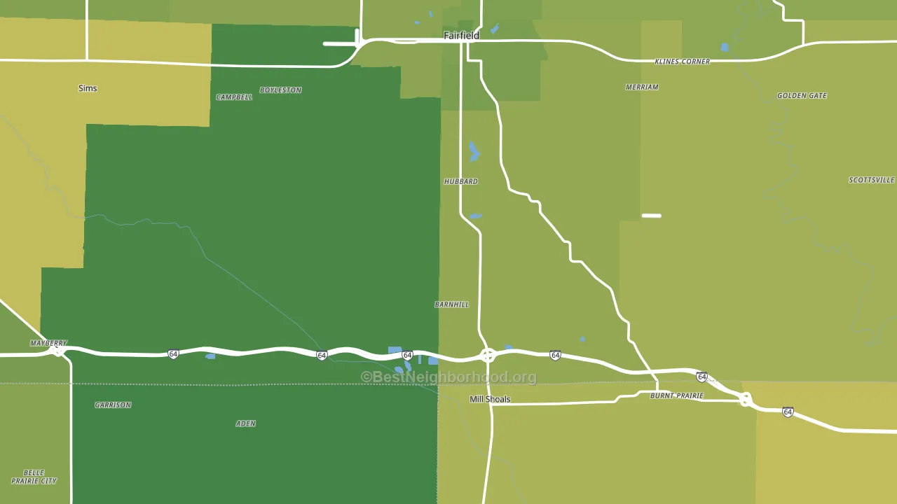 Barnhill, IL block-group voter-turnout map