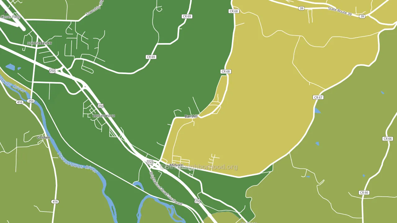 Barnhill, OH block-group voter-turnout map