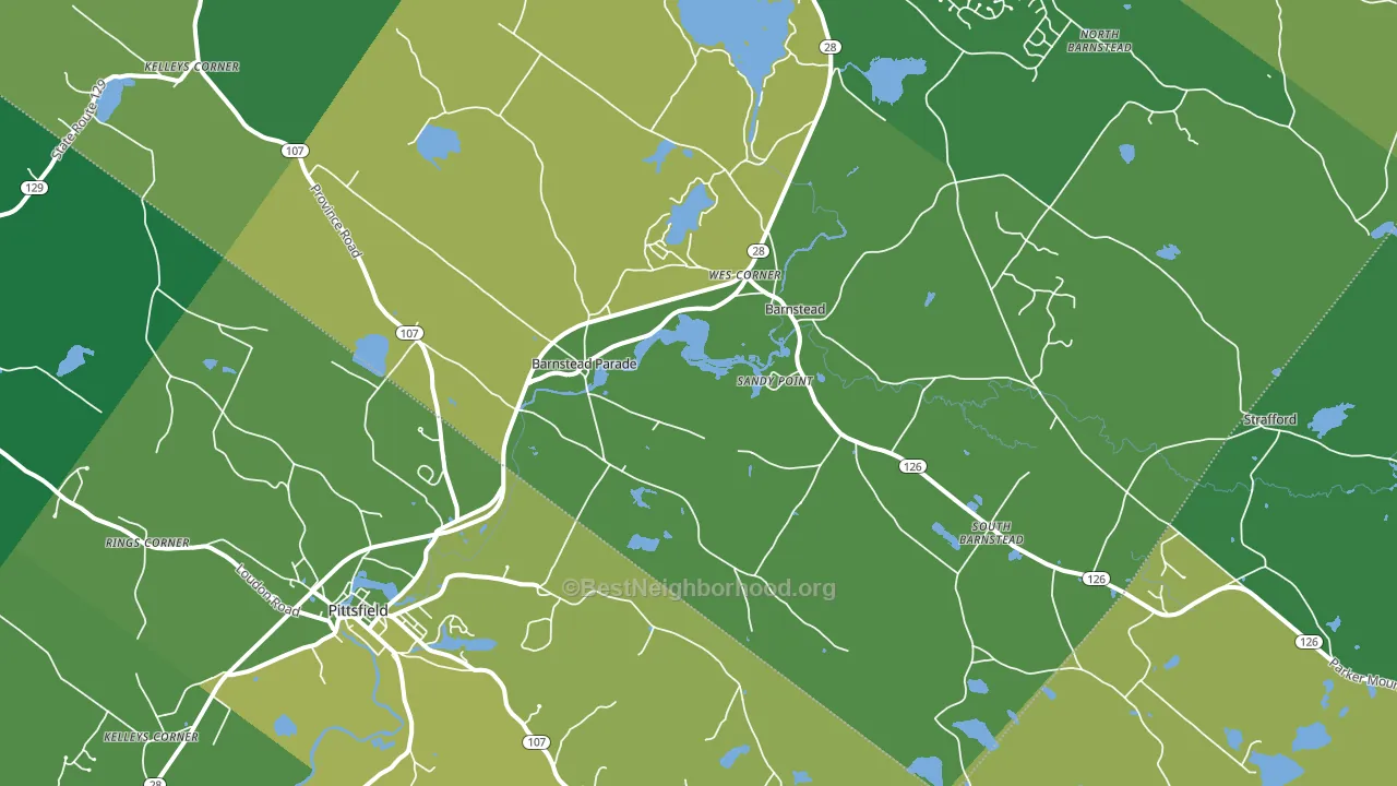 Barnstead, NH block-group voter-turnout map