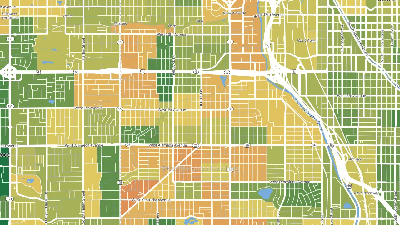 Barnum, Denver, CO block-group voter-turnout map