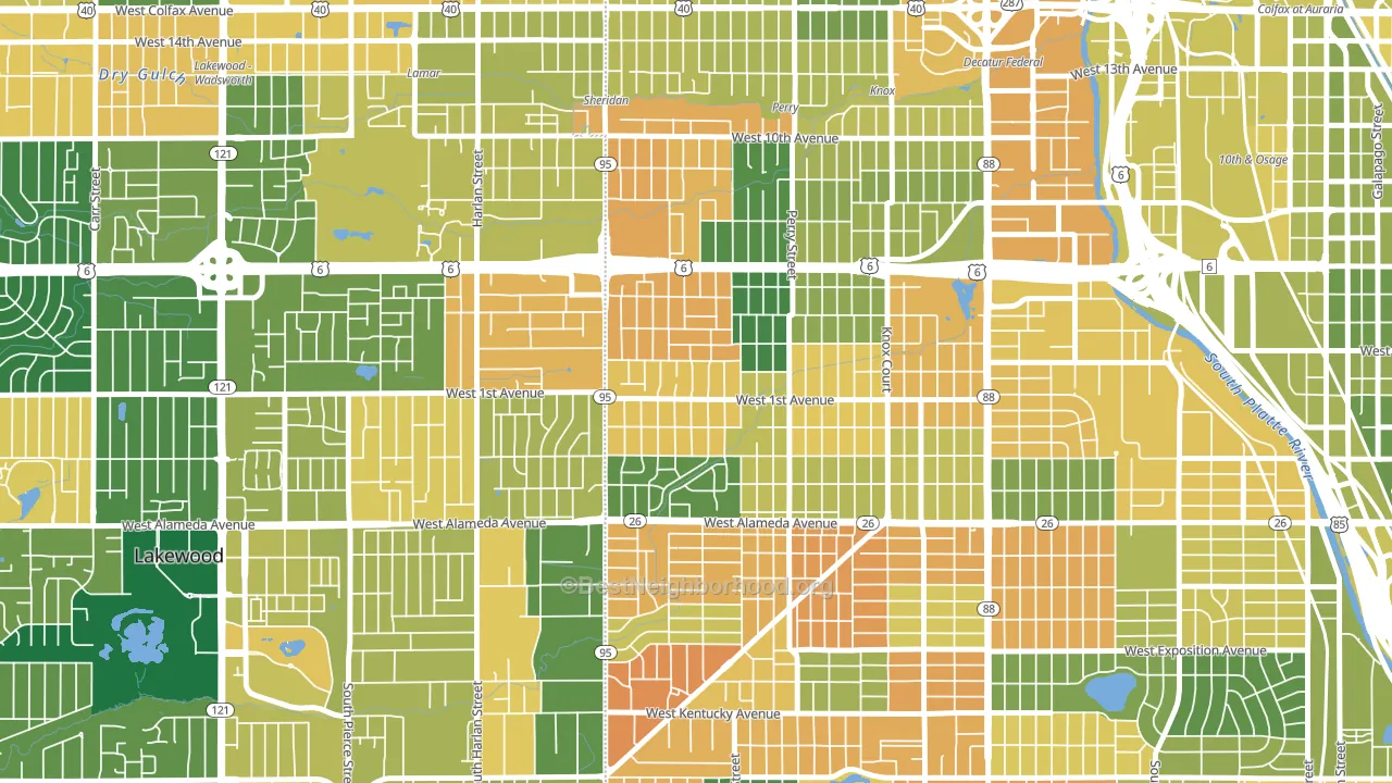 Barnum West, Denver, CO block-group voter-turnout map