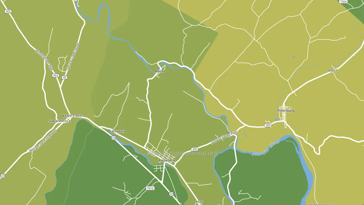 Barree, PA block-group voter-turnout map
