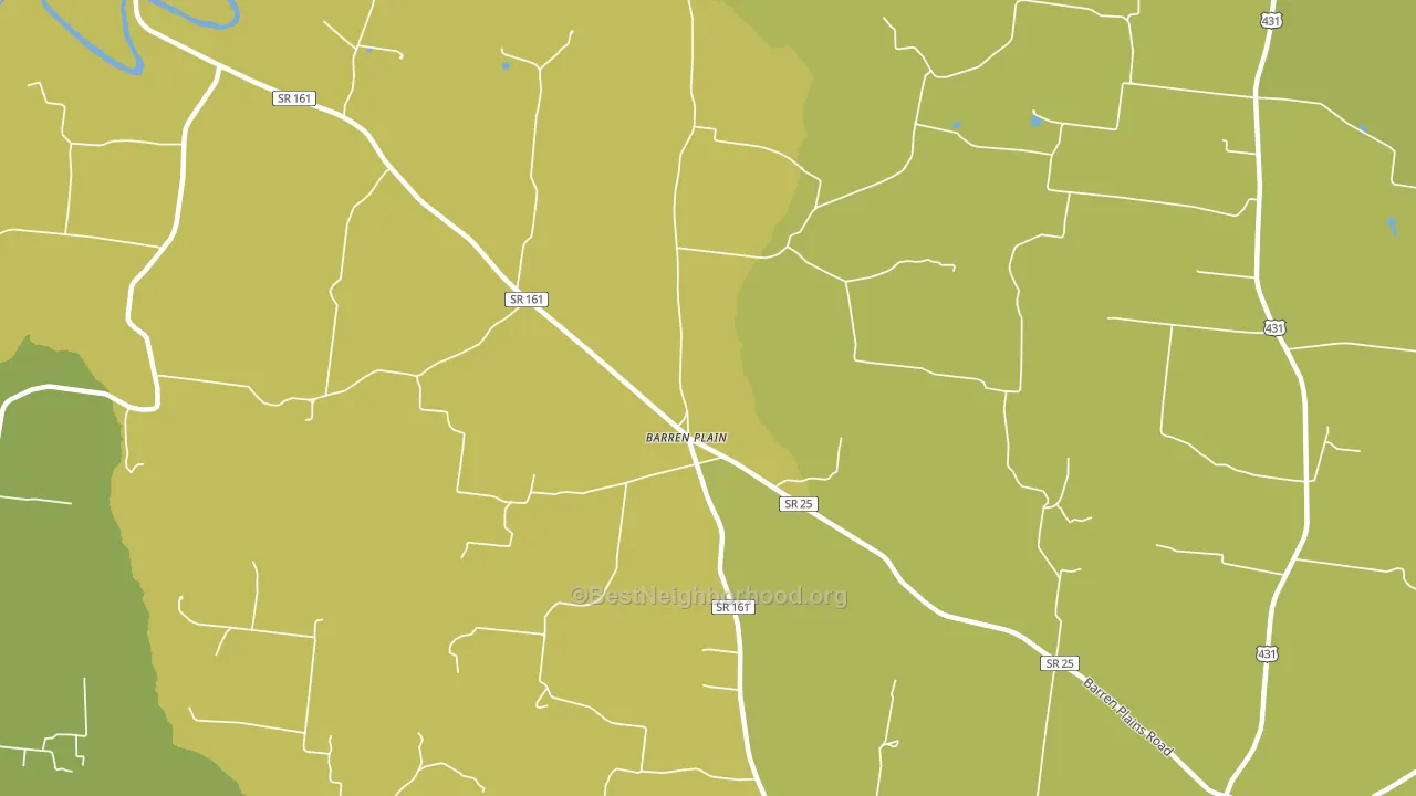 Barren Plain, TN block-group voter-turnout map