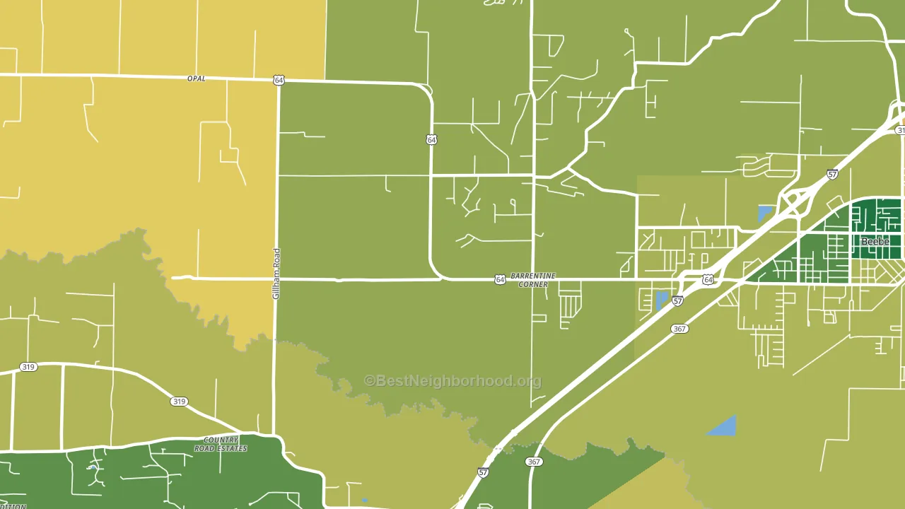 Barrentine Corner, AR block-group voter-turnout map
