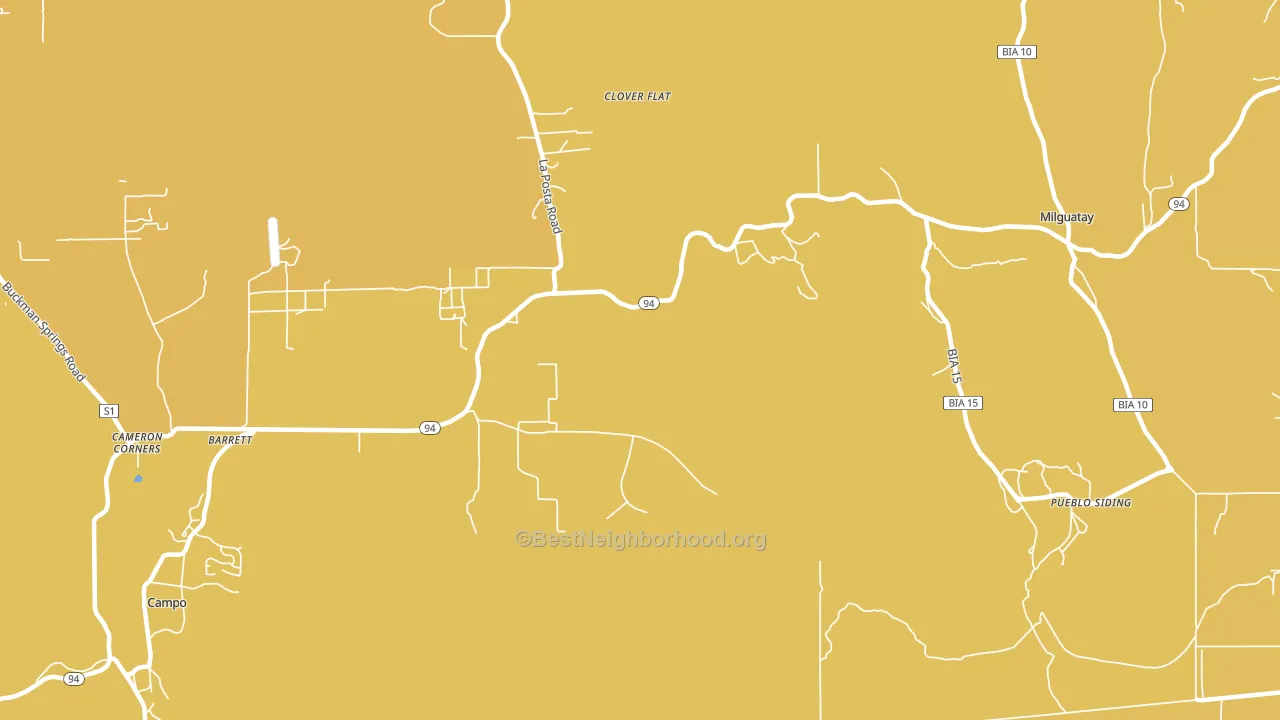 Barrett, CA block-group voter-turnout map