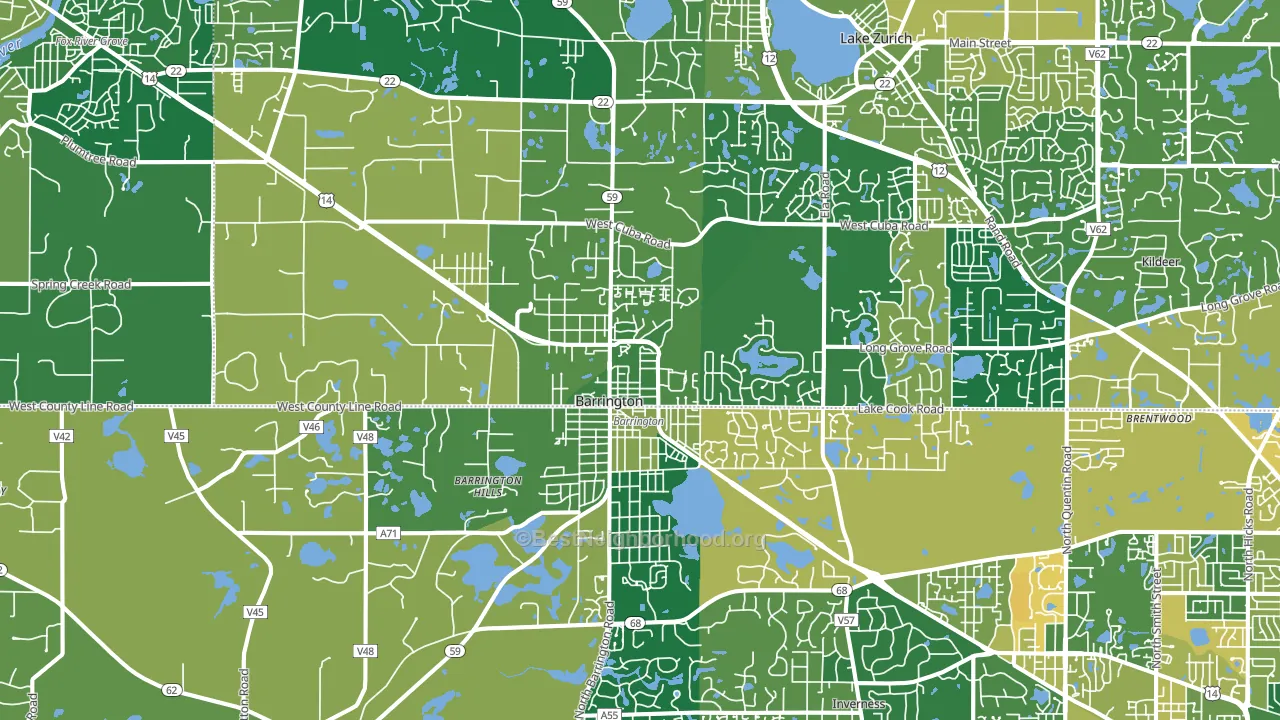Barrington, IL block-group voter-turnout map