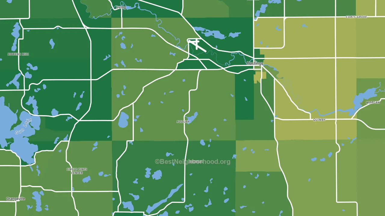 Barry County, MI block-group voter-turnout map