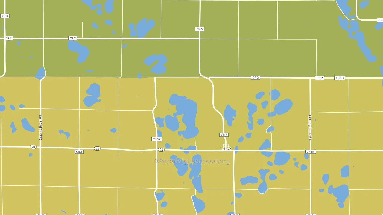 Barry, MN block-group voter-turnout map