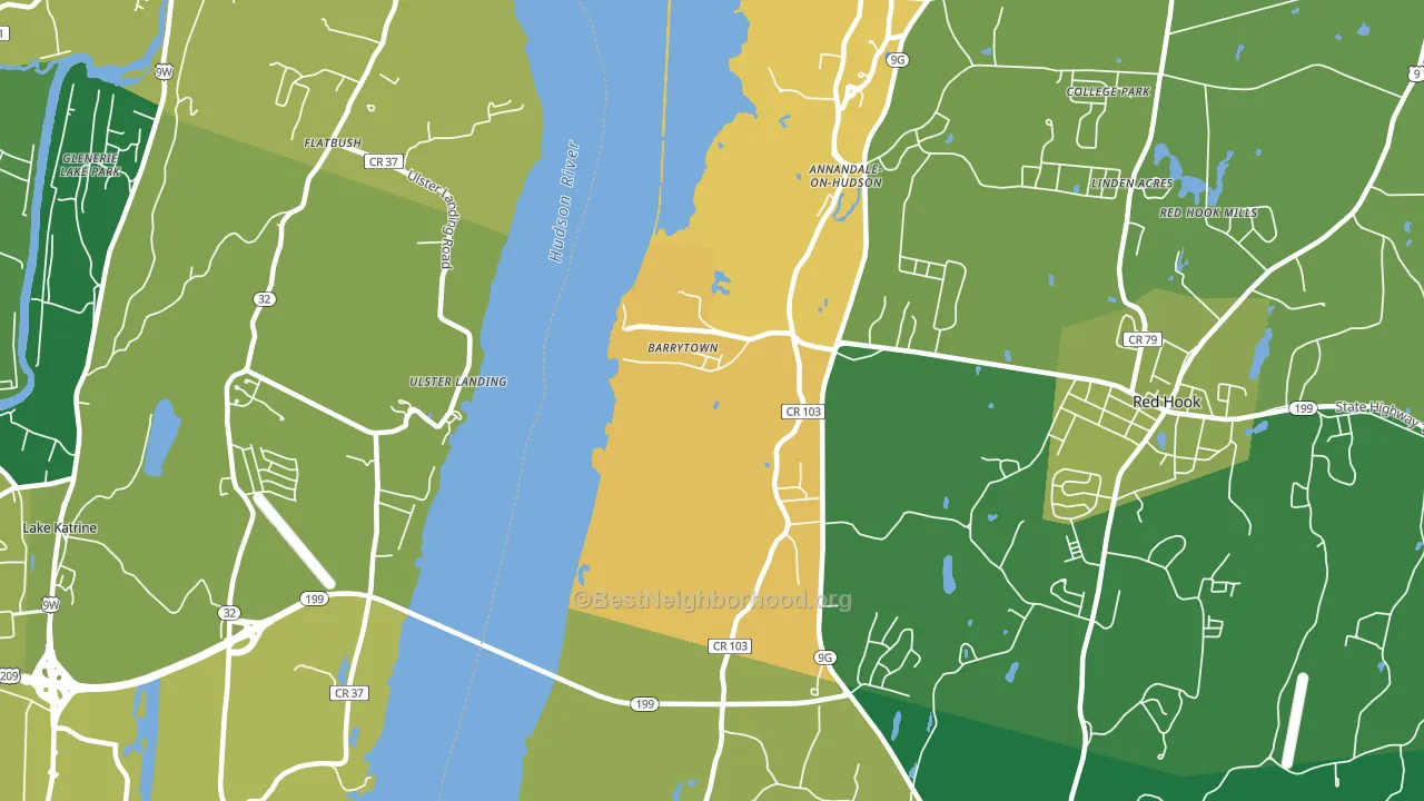 Barrytown, NY block-group voter-turnout map