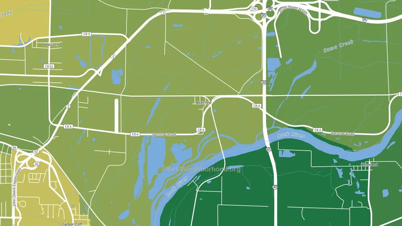 Barstow, IL block-group voter-turnout map
