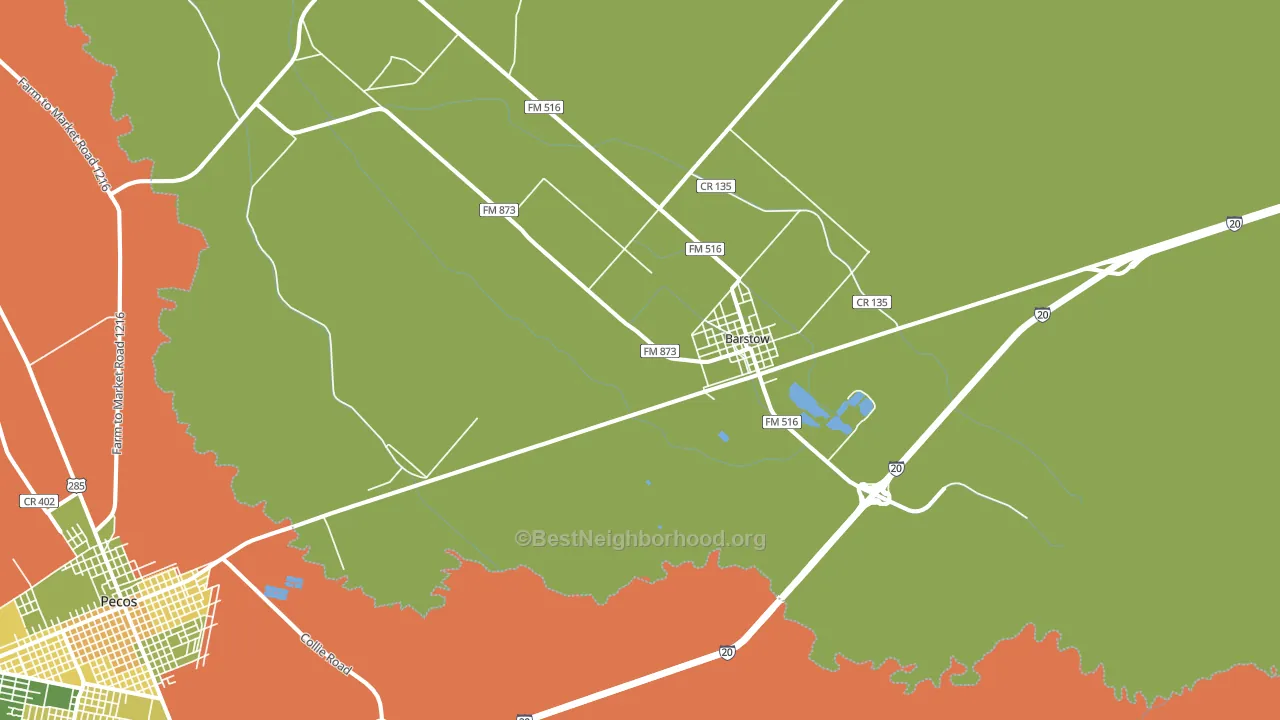 Barstow, TX block-group voter-turnout map